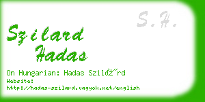 szilard hadas business card